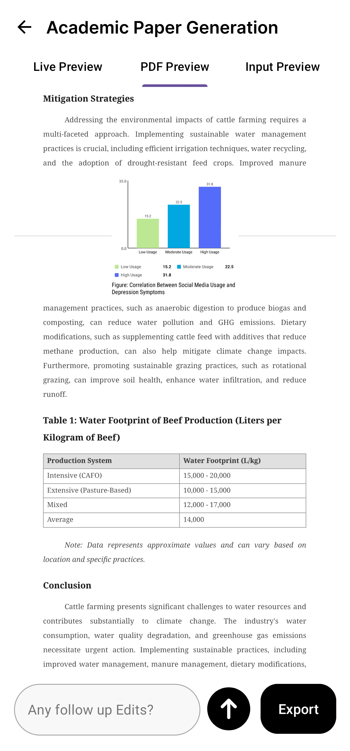 Reporite Research Paper Feature Screenshot